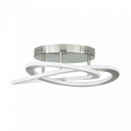 ILUMINAT INTERIOR - Plafoniera EGLO Rolimare 900419 LED 35W 4000K 5500lm 220-240V,50/60Hz L 420mm x l 400mm x H 130mm aluminiu nichel satinat plastic alb IP20
