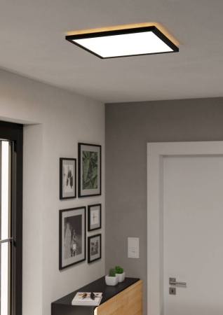 Plafoniera EGLO Rovito 901443 LED 17,6W 2700K, 4000K, 6500K 2400lm 220-240V,50/60Hz L 390mm x l 390mm x H 30mm plastic negru plastic alb IP44 [3]
