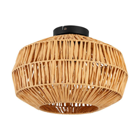 Plafoniera EGLO Sheldon 44142 E27 1X40W 220-240V,50/60Hz H 265mm x Ø380mm otel negru hartie natur IP20