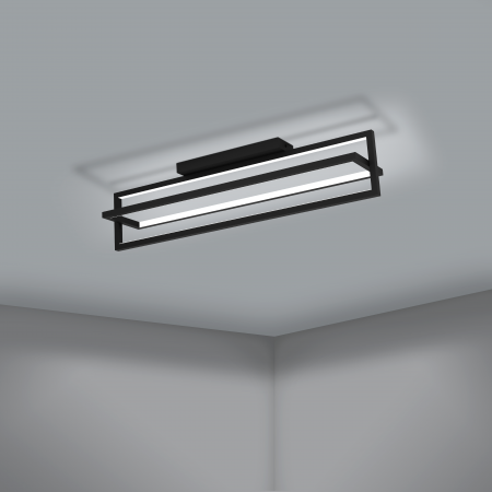 Plafoniera EGLO Siberia LED 34W 3000-6500K 4600lm Otel Negru IP20 [2]