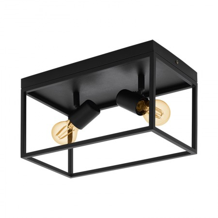 BLACK FRIDAY - Plafoniera Eglo Silentina, negru, 2XE27, 98332