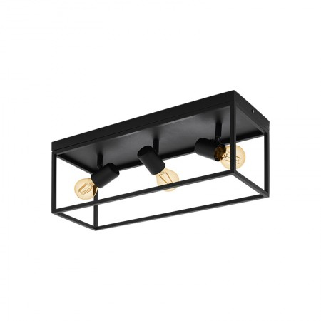 Moderne - Plafoniera Eglo Silentina, negru, 3XE27, 98333