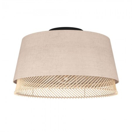 EGLO INTERIOR - Plafoniera Eglo Tabley, negru, textil, 1XE27, D. 38 cm, 43974
