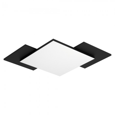 ILUMINAT INTERIOR - Plafoniera Eglo Tamuria, negru, LED, 20W, 2500 lumeni, alb cald 3000K, L.43 cm, 99656
