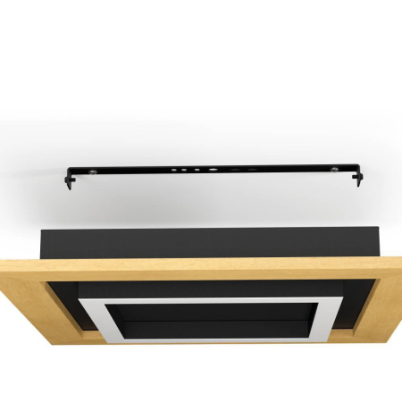 Plafoniera EGLO Tirrenara 900603 LED 4X5,4W 2700-6500K 2600lm 220-240V,50/60Hz L 370mm x l 370mm x H 55mm otel/lemn negru/maro plastic alb IP20 [1]