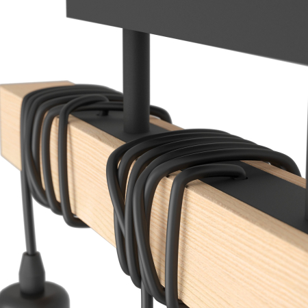 Plafoniera EGLO Townshend 43511 E27 3X60W 220-240V,50/60Hz L 550mm x l 105mm x H 265mm otel/lemn negru/maro  IP20 [1]