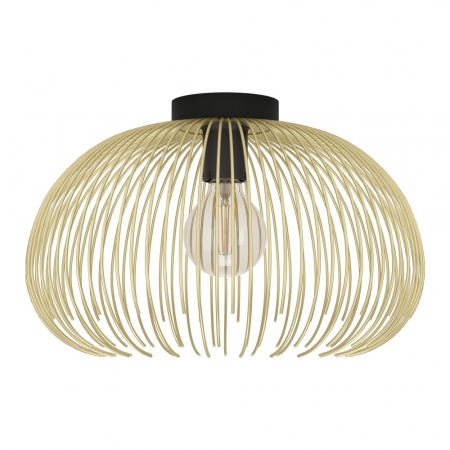 Plafoniere - Plafoniera EGLO VENEZUELA 900165, E27 1X40W Ø385, Negru, Auriu