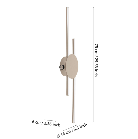 Plafoniera EGLO Venticello 902126 LED;LED 20W;0,91W 2700+4000K 2400;135lm 220-240V,50/60Hz L 750mm x l 200mm x H 55mm aluminiu sandy plastic alb IP20 [4]
