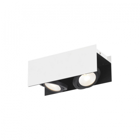 EGLO INTERIOR - Plafoniera EGLO VIDAGO 39316, LED 2x5.4W 1020lm, dimabil, Alb/Negru