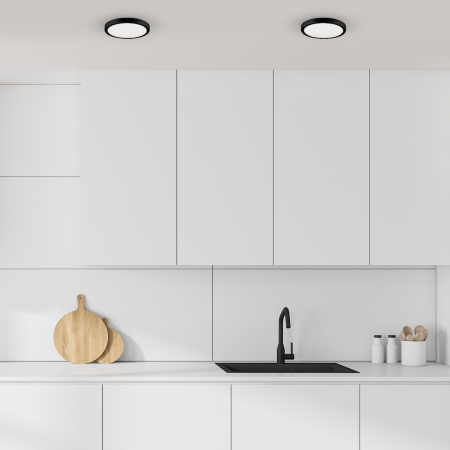 Plafonieră exterior Milagro Vera  24W 2600lm 4000K 230V/50Hz Black Policarbonat IP65 [2]