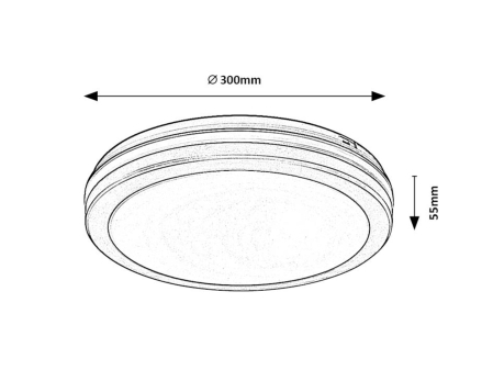 Plafoniera exterior Rabalux Indre LED 28W 2450lm 3000, 4000, 6500K plastic plastic negru alb IP54 [8]