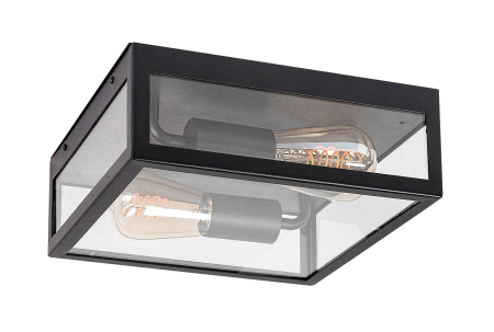 ILUMINAT - Plafoniera exterior Rabalux Zaton E27    oţel inoxidabil mat black stil modern 230V, 50Hz IP23 7070