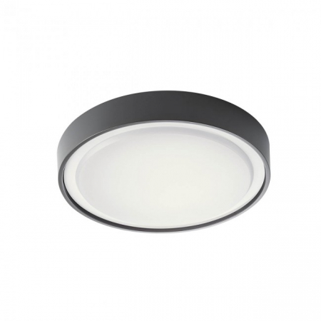 Plafoniere - Plafoniera exterior Redo PONZA 90155 LED 16W h43 Ø260 877lm 3000K IP65 Nedimabil Gri Inchis