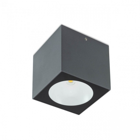 Plafoniere - Plafoniera exterior Redo TEKO 90104 LED 6W h91 Ø 580lm 3000K IP65 Nedimabil Gri Inchis