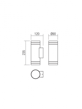 Plafoniera exterior SMARTER CARGO 90518 GU10 1X28W Aluminiu Turnat Gri inchis IP54 [1]