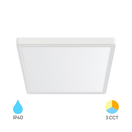 Plafoniere - Plafonieră LED 36W 2600lm IP40 Alb 400x400 mm „3-în-1 Temperatură Reglabilă”