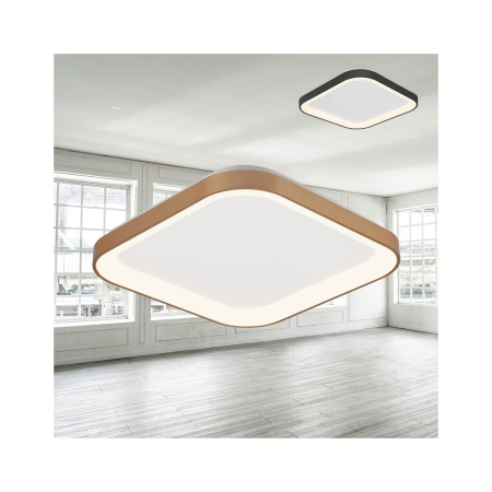Plafonieră LED 36W 4260lm IP20 Auriu 480x480mm – 3-în-1 Temperatură Reglabilă [1]
