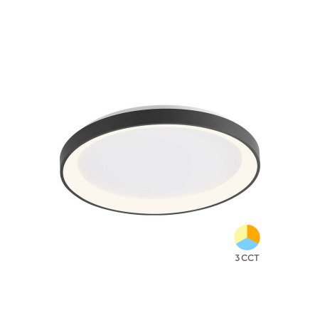 Plafoniere - Plafonieră LED 36W 4260lm IP20 Negru Ø480mm – 3-în-1 Temperatură Reglabilă
