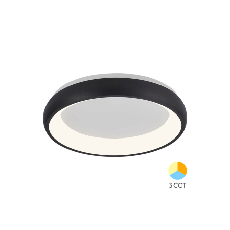 Plafoniere - Plafonieră LED 36W 4260lm IP20 Negru Ø480mm – 3-în-1 Temperatură Reglabilă