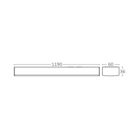 Plafonieră LED 36W 4320lm IP40 Negru 1190x60 mm – 3-în-1 Temperatură Reglabilă [5]
