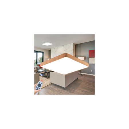 Plafonieră LED 45W 4650lm IP20 Lemn 500x500 mm 3-în-1 Temperatură Reglabilă [1]