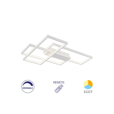 ILUMINAT - Plafonieră LED 65W 7150lm IP20 Alb 650x470 mm 3-în-1 Temperatură Reglabilă