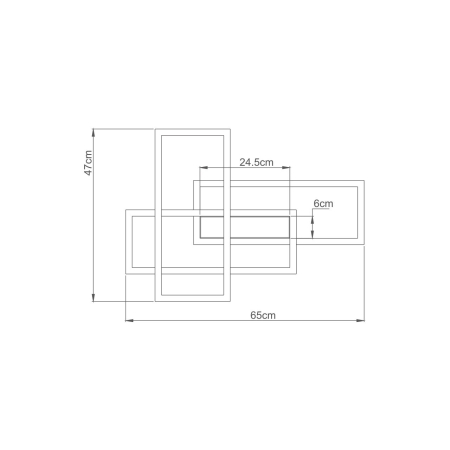 Plafonieră LED 65W 7150lm IP20 Negru 650x470 mm 3-în-1 Temperatură Reglabilă [2]