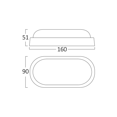 Plafonieră LED 8W 700 lm IP54, Alb, 3000 K (Alb Cald), (160×90×51 mm) [4]