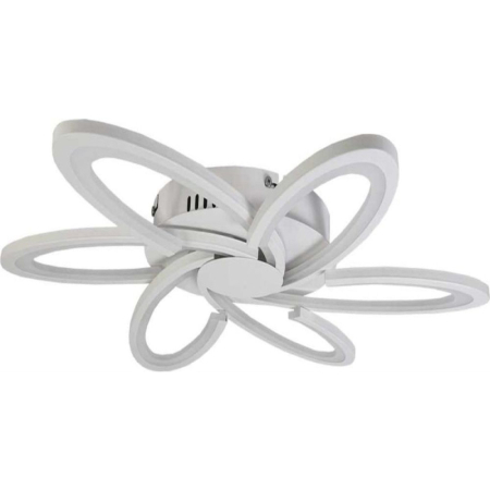 Moderne - PLAFONIERA LED FLOWER 108W CU 6 BRATE 3 CULORI 3000K 4000K 6500K + IR 700X700X100MM