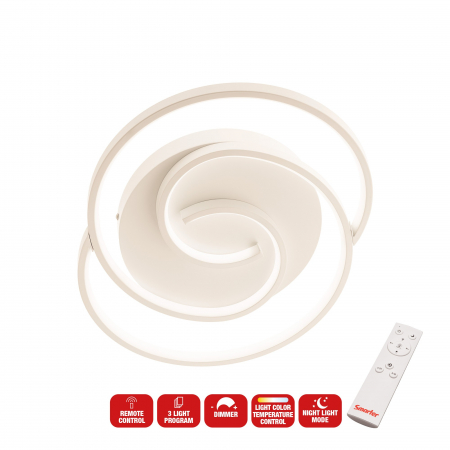 Plafonieră Smarter Intersia  01-2756 LED 38W 2200 lm CCT Metal/Aluminiu Alb mat IP20 [1]