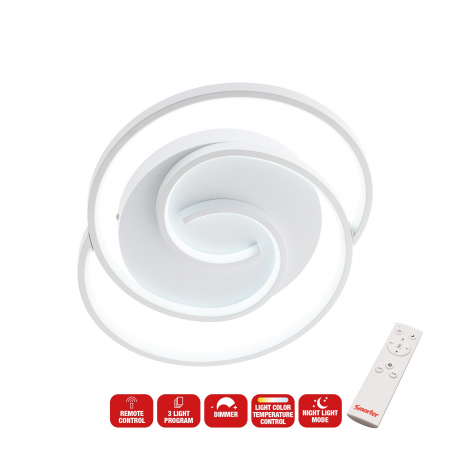Plafonieră Smarter Intersia  01-2756 LED 38W 2200 lm CCT Metal/Aluminiu Alb mat IP20 [3]