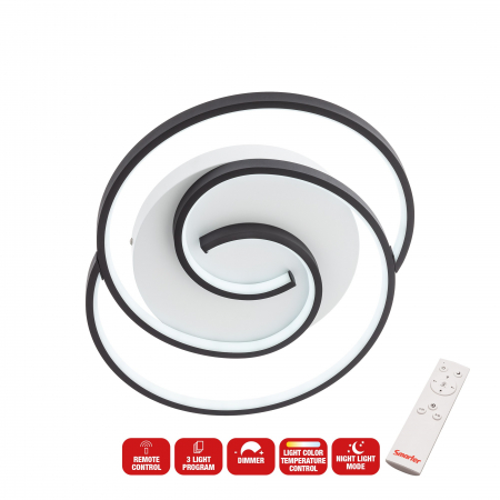 Plafoniere - Plafonieră Smarter Intersia  01-2757 LED 38W 2030lm CCT Metal Alb mat IP20