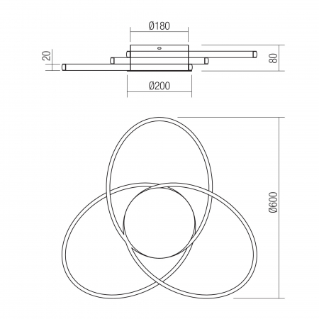 Plafoniera LED Nexus 01-2959, 55W, 4113lm, 3000K, alba [1]