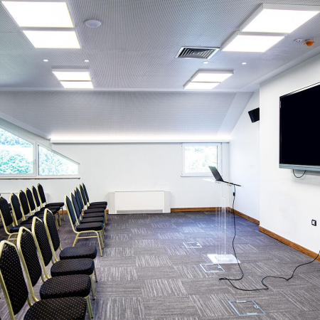 Plafonieră LED Pătrată 18W 1760lm IP40 Alb 227x227 mm „3-în-1 Temperatură Reglabilă” [1]