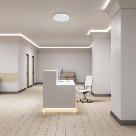 Plafoniera LED Rotund 12W 1120lm IP40 Alb Ø172 mm „3-în-1 Temperatură Reglabilă” [1]