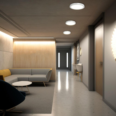 Plafoniera LED Rotund 18W 1760lm IP40 Alb Ø231 mm „3-în-1 Temperatură Reglabilă” [1]