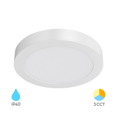 Moderne - Plafonieră LED Rotundă 24W 2400lm IP40 Alb Ø300 mm „3-în-1 Temperatură Reglabilă”