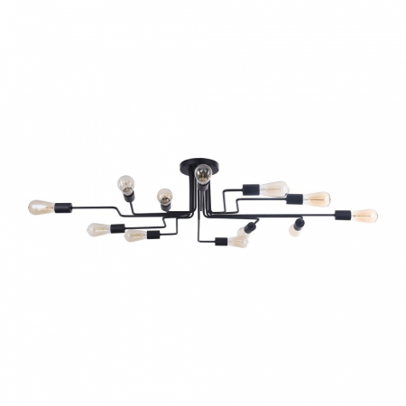 Plafoniere - Plafoniera Maytoni Loft Gilbert T532CL-12B E27 12x60W -  Metal Black IP20
