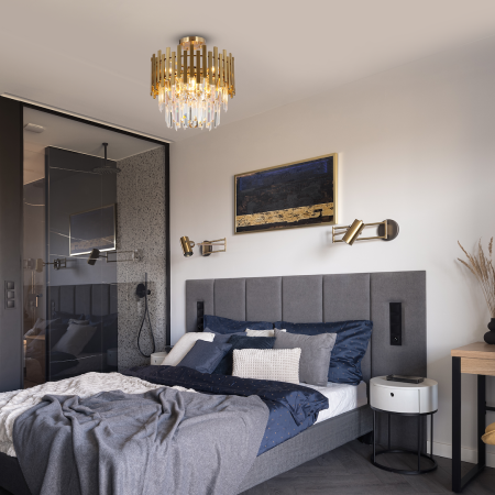 Plafonieră Milagro Aspen   6xE14 40W   230V/50Hz Gold Metal & Cristal IP20 [2]