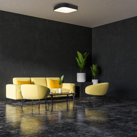 Plafoniera Milagro Astro LED 40W 1680lm 3000K/4000K 230V Black Metal & Acril IP20 [4]