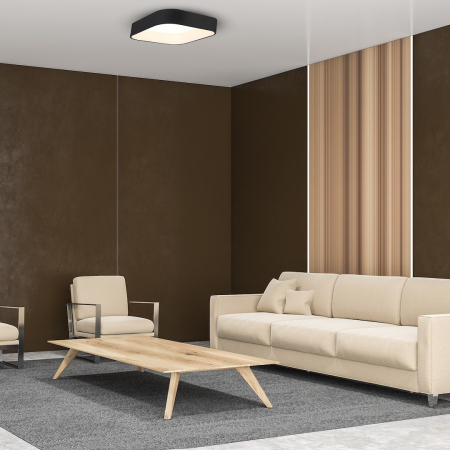 Plafoniera Milagro Astro LED 40W 1680lm 3000K/4000K 230V Black Metal & Acril IP20 [5]