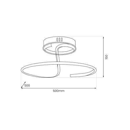 Plafoniera Milagro Delta LED 30W 1950lm 4000K 230V Black Metal & Plastic IP20 [4]
