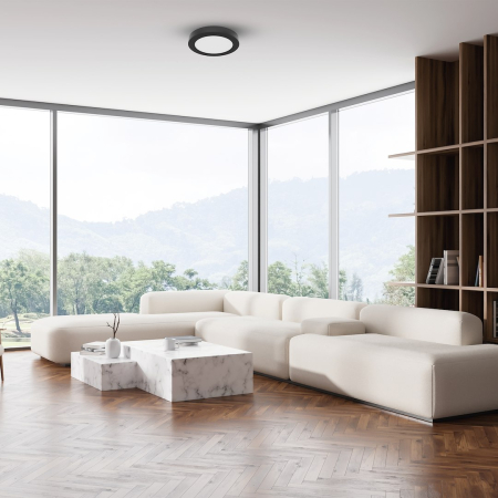 Plafoniera Milagro Evora LED 6W 420lm 3000K/4000K/6000K 230V Black Plastic IP20 [5]