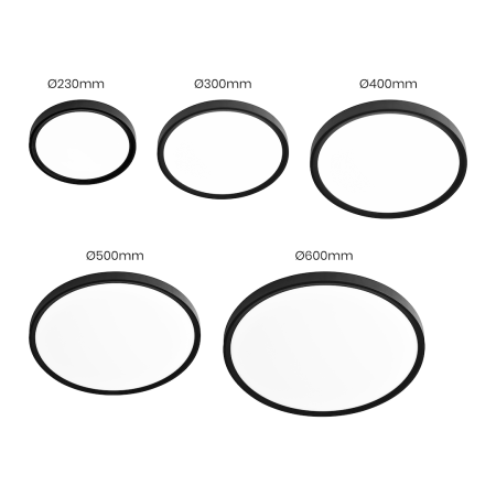 Plafoniera Milagro Maq LED 32W 3400lm 3000K/4000K/6500K 230V Black Plastic IP40 [5]