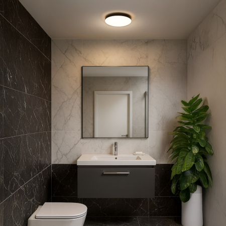 Plafoniera Milagro Maya LED 15W 1650lm 4000K 230V Black Metal & Plastic IP44 [3]