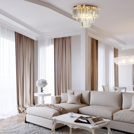 Plafonieră Milagro Milano  6xE14 max 40W   230V/50Hz Gold Metal & Cristal IP20 [2]