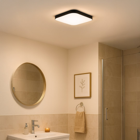 Plafoniera Milagro Nemo LED 16W 1690lm 4000K 230V Black Metal & Plastic IP44 [1]