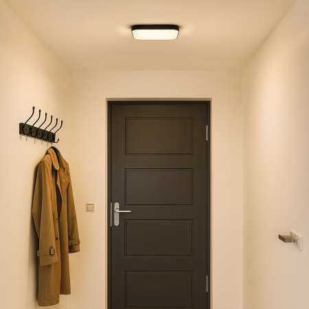 Plafoniera Milagro Nemo LED 16W 1690lm 4000K 230V Black Metal & Plastic IP44 [2]