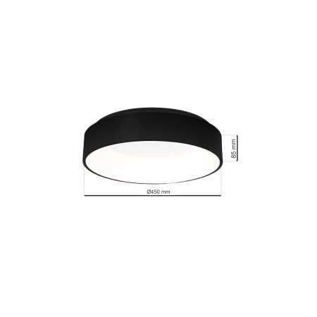 Plafoniera Milagro Ohio LED 40W 1680lm 3000K/6000K 230V Black Metal & Acril IP20 [7]