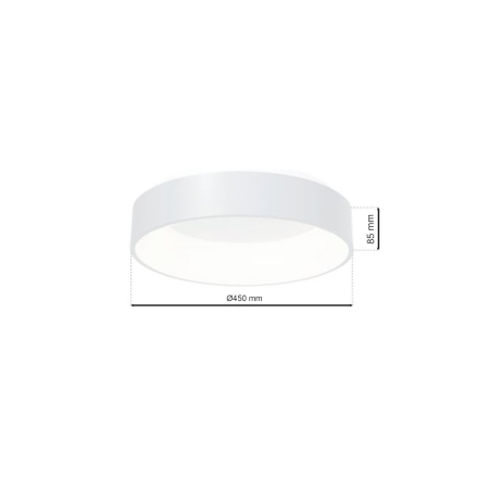 Plafoniera Milagro Ohio LED 40W 1680lm 3000K/6000K 230V White Metal & Acril IP20 [7]